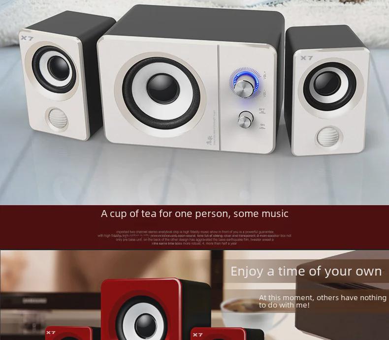 X7 Mini Multimedia Subwoofer: Compact Speaker for Desktop, Laptop, Mobile, and Home Use