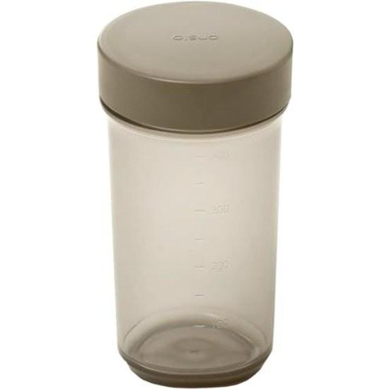 Ansio Shaker Bottle 520ml Protein Warm Brown TPX Resin Dishwasher Safe Made Japan BC-11 Easy Clean Measurement Markings