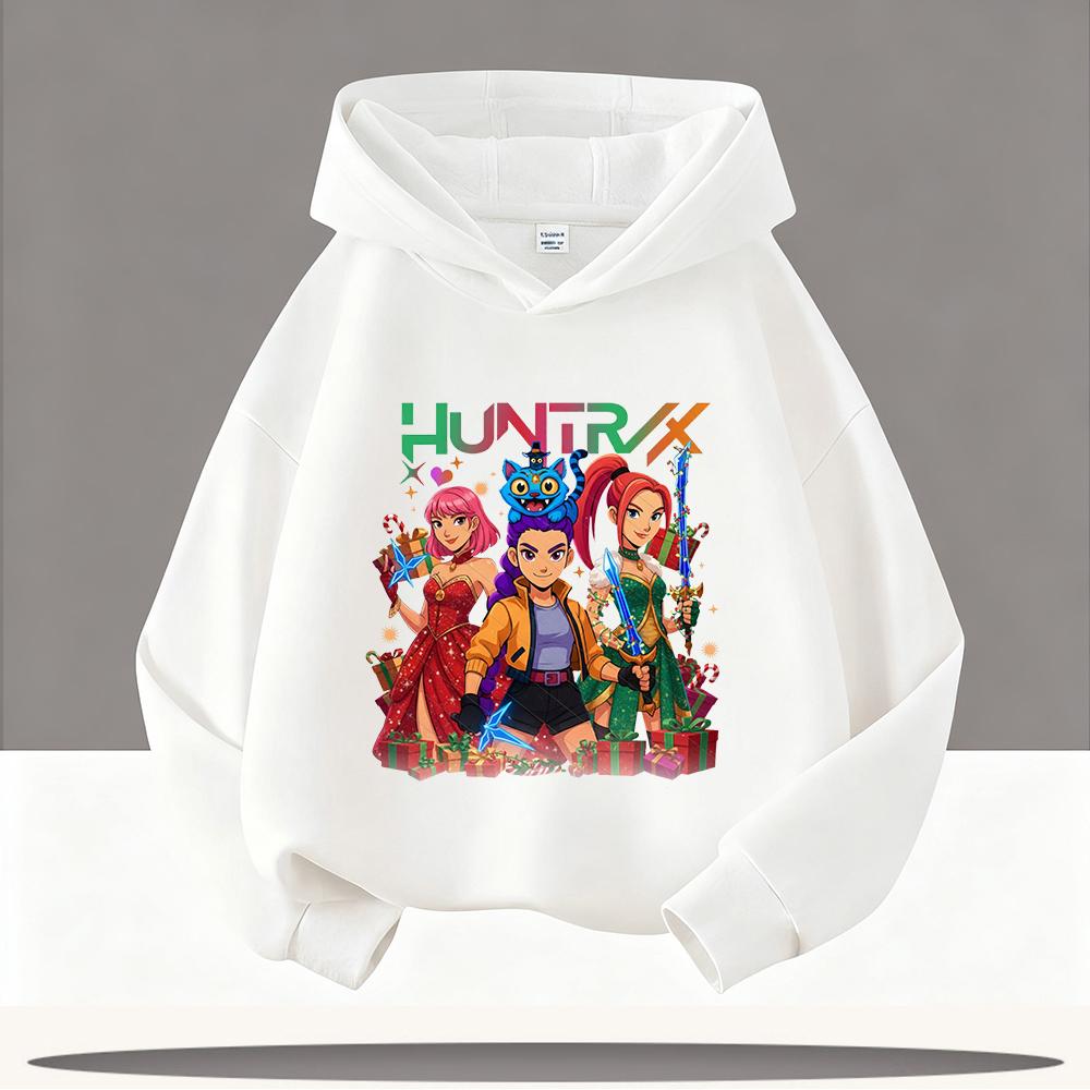 KPop Demon Hunters Autumn Kids Hoodie Cartoon Character Boys Girls Casual Christmas Present Comfy Hoodie