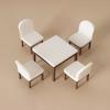 Dollhouse Miniature Old-Fashioned Table and Chair Set