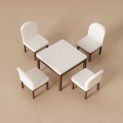 Dollhouse Miniature Old-Fashioned Table and Chair Set