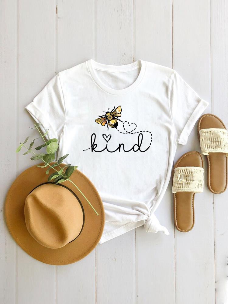 Butterfly Print Cartoon Dress Women European Sleeve Tshirt Women Clothes  Graphic T Shirts  Tops  Oversized Tshirt