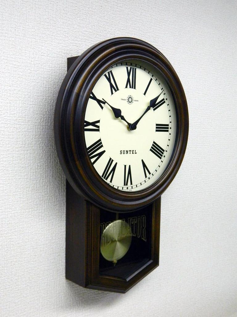 Santell Japanese-made Modern Antique Pendulum Clock (Roman Letter Round Type) QL723R-AN