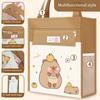 Cartoon Kids Document Bag Partition Storage Canvas Tote Bags Gift Student School Bag  Children