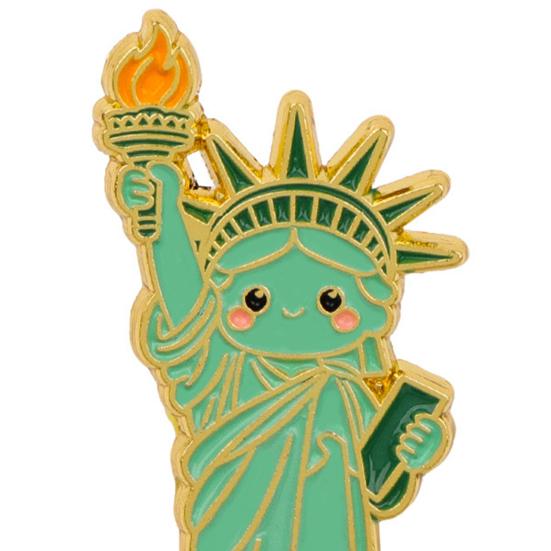 Decorative Brooch Cartoon Goddess Statue Design Zinc Alloy Brooch Pin Bag Sweater Suit Lapel Enamel Badge Outfit Accessory