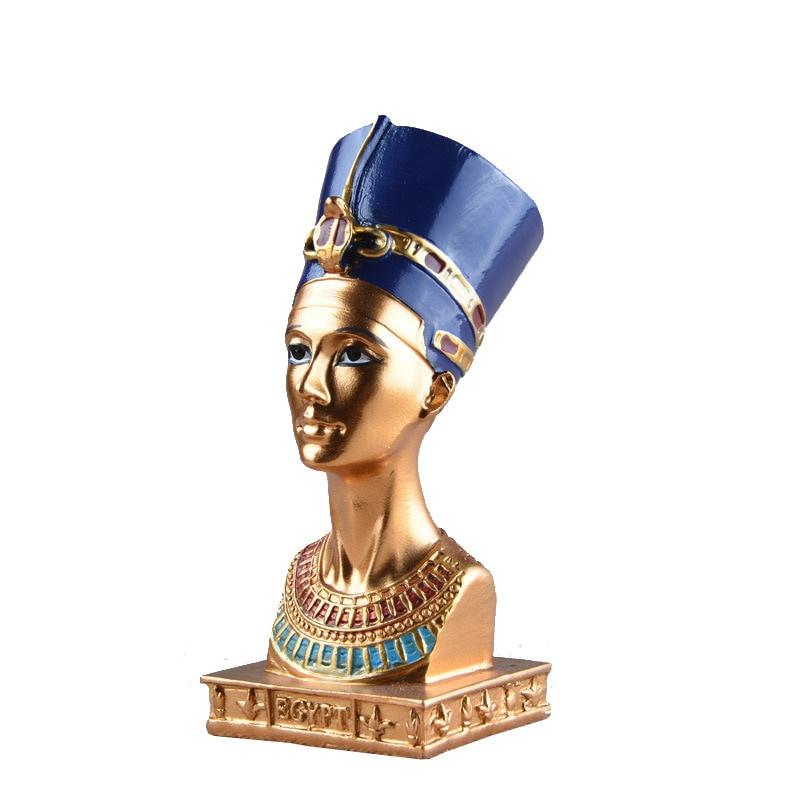 1ks Glamourní Staroegyptský Faraon Královna Soška Ozdoba Pryskyřice Figurka Socha Miniatury Domácí Dekorace Kancelář&Domov