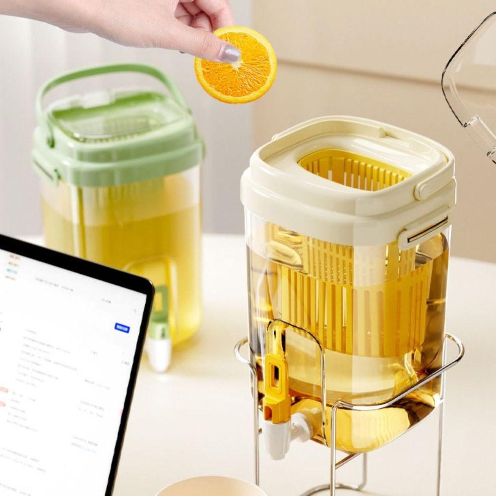 Foldable Handle Beverage Pitcher Transparent Cold Water Jug Water Kettle  Refrigerator