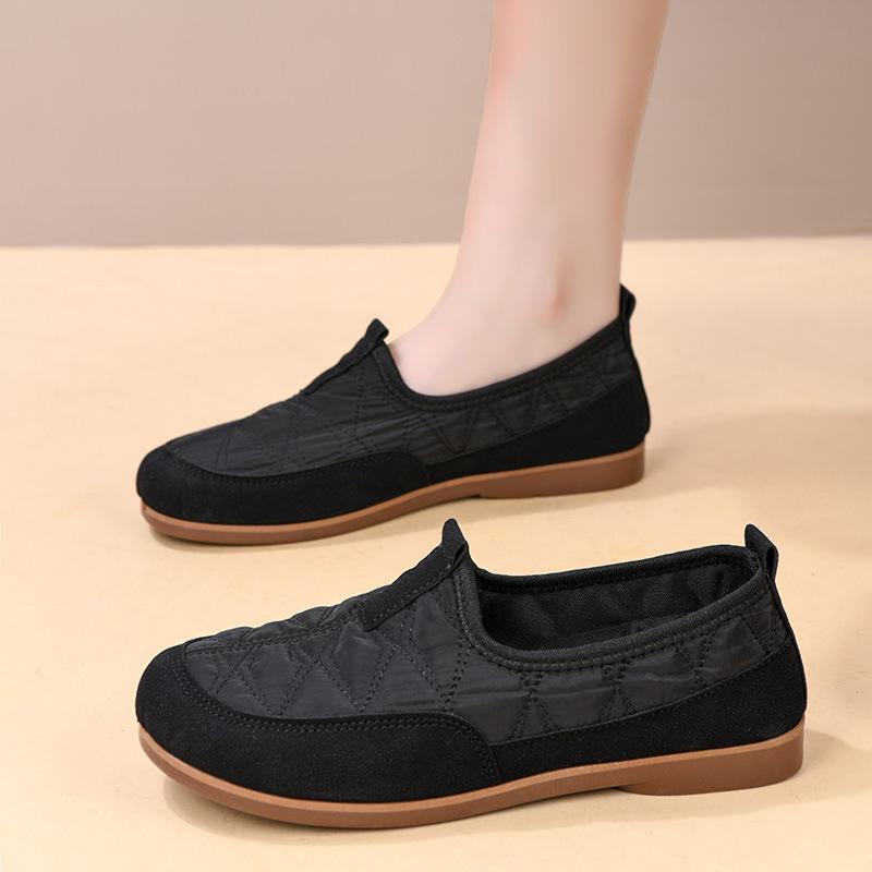 Women's Retro Slip-On Loafers - 2025 Spring/Autumn Collection: Soft Sole, Casual, and Comfortable Mom Shoes.