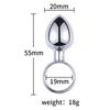 Metallic Pull Ring Butt Plug Beginner's Entry Anal Expansion G-Spot Anus Toys for Men and Women
