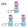 LED Festive Sound Pendant Santa Light Keychain, Interactive Glowing Christmas Ornament with Tunes, Holiday Sensory Play Tool USB-C Rechargeable Fidget