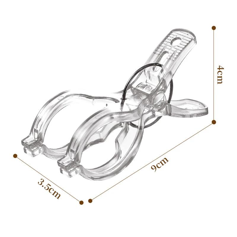 

4 шт., портативные прищепки для сушки, прозрачная прищепка для противоскользящего ветрозащитного одеяла, зажим для одежды для домашнего органайзера S прозрачный