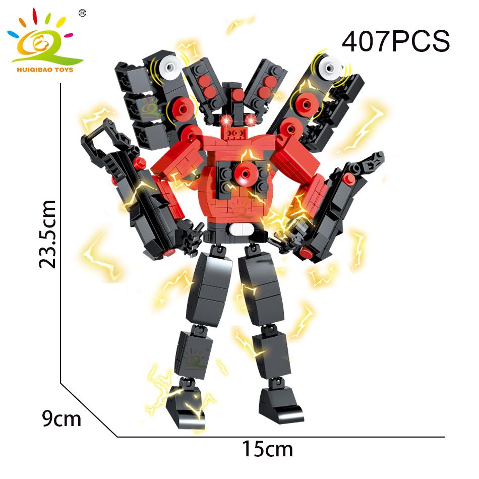 Non-Toxic Diy Skibidi Toilet Man Monitor Man Building Blocks Set Titan Speaker Man Titan Camera Model Bricks Toys For Children Adult