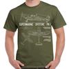 Maglietta da Adulto Schematica Verde Militare Spitfire Mk.1