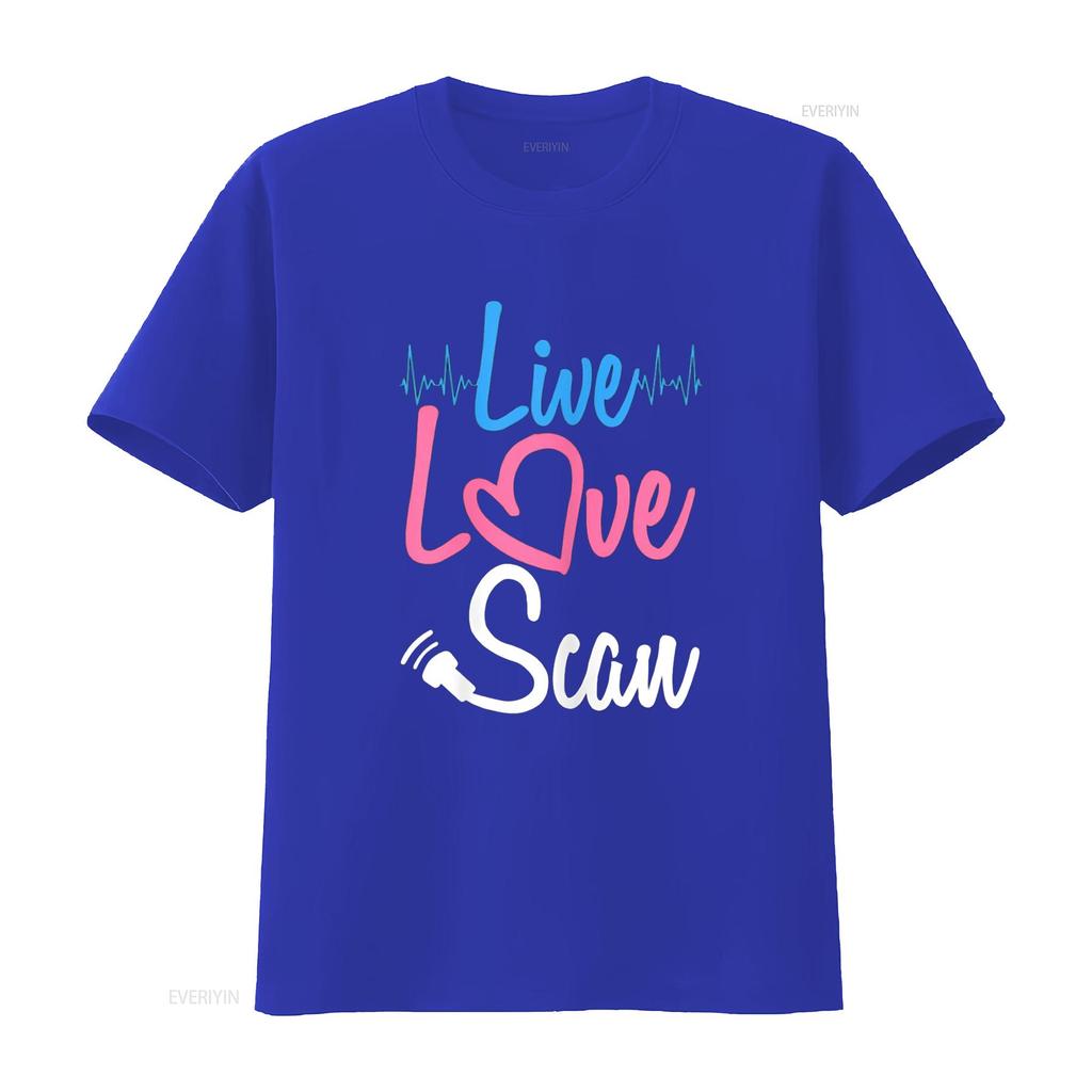 Ultrasound Tech Sonographer Live Love Scan T Shirt vintage Washed graphic Unisex Stylish streetwear Stretched Casual homme Soft
