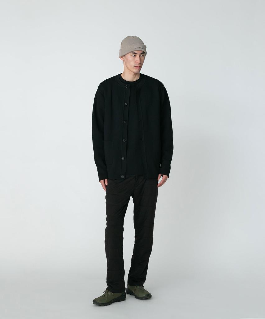 Snow Peak Knit Cardigan and Size L Co/Pe KN-25SU001, Men's Women's, Black,