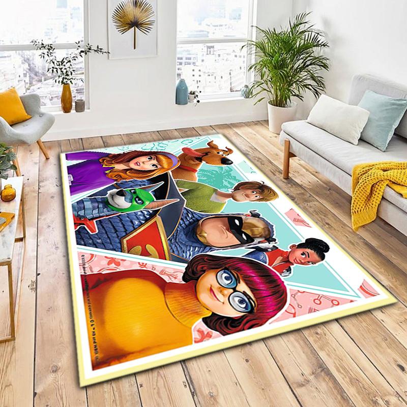 Halloween cartoon comedy adventure movie Scooby-Doo carpet is suitable for living room and bedroom doormats office balcony decorative carpet V5
