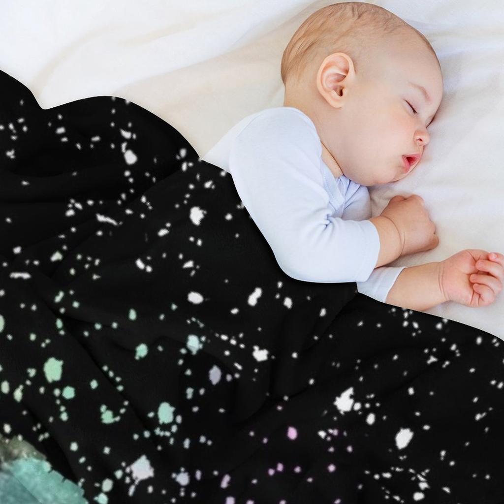 If you love me rainbow splatter paint Throw Blanket Cute Custom Retros Winter beds Blankets