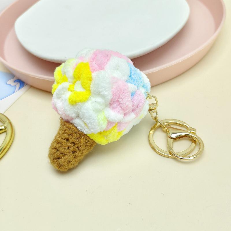 Cute Cartoon Ice Cream Keychain & Backpack Pendant - Fun Gift for Kids & Couples