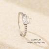 S925 Sterling Silver Zirconia Paved Wedding Ring - High-End Gift for Girlfriend or Anniversary