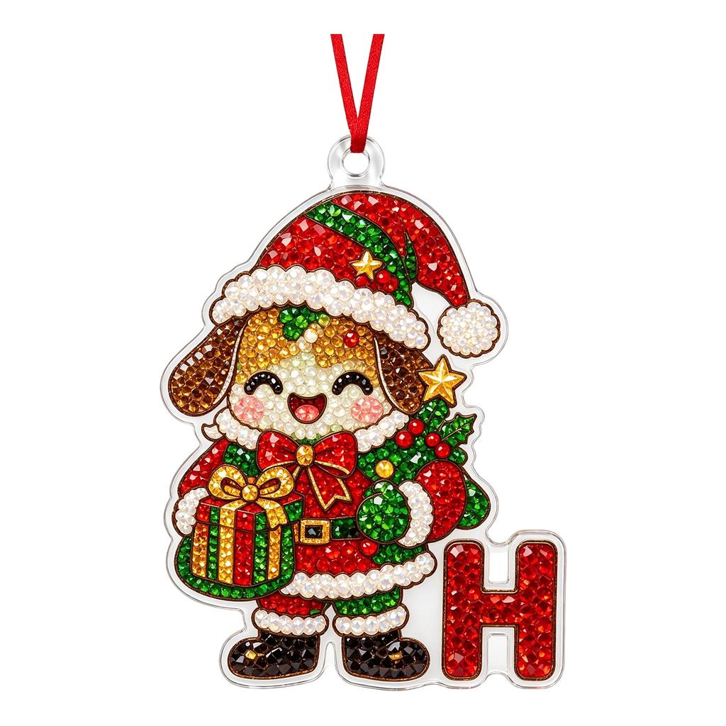 Christmas Cute Pet 2D Acrylic Hanging Ornament for Holiday Tree Decor