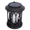 2 Pack Solar Hanging Lights, Outdoor Solar Lantern with Flickering Flame Effect, Monocrystalline Solar Panel, IP65