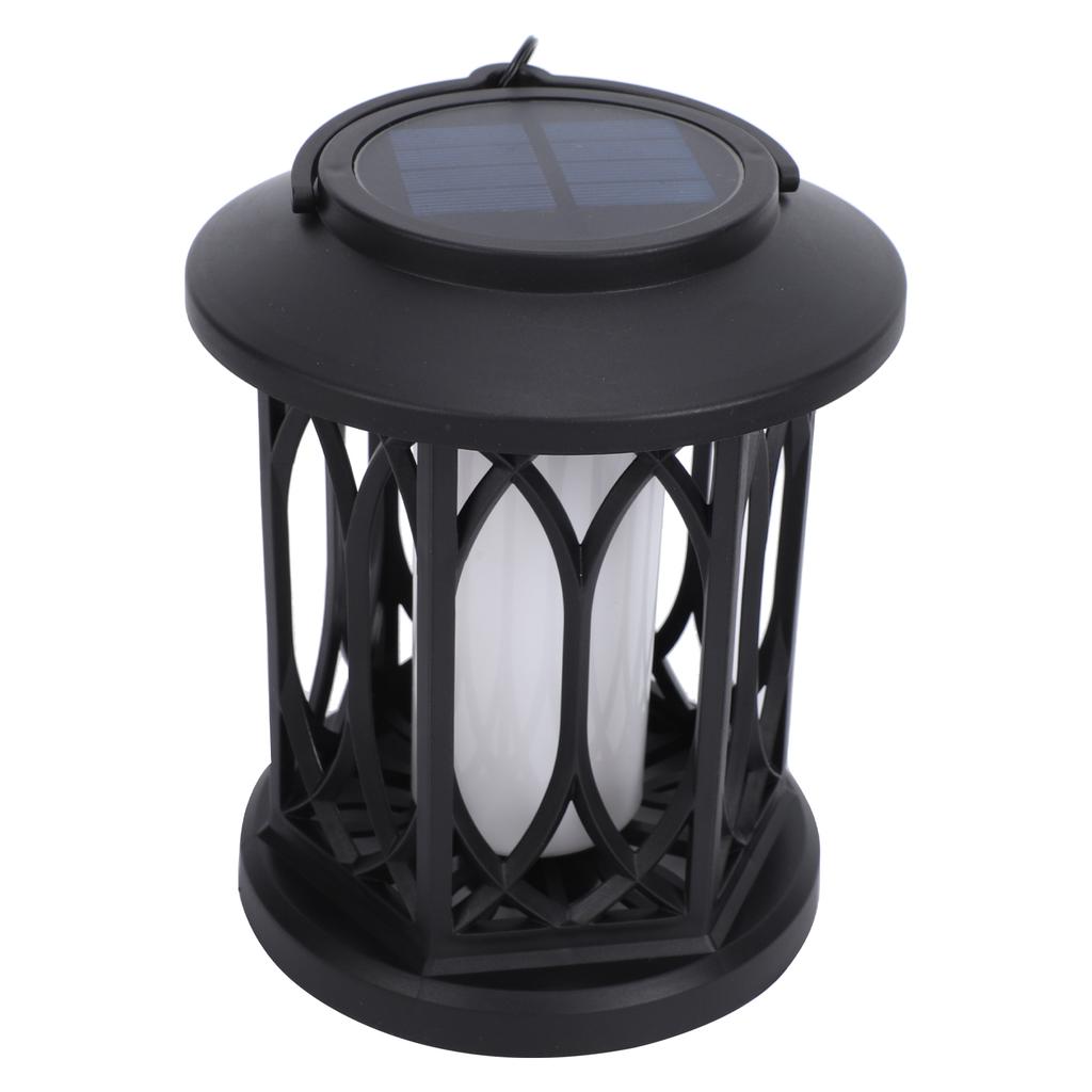 2 Pack Solar Hanging Lights, Outdoor Solar Lantern with Flickering Flame Effect, Monocrystalline Solar Panel, IP65