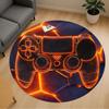 1PC Glowing Controller Round Chair Mat Area Rug - Non-Slip, Floor Mat for Office, Bedroom, and Indoor Decor -Gift D1127174