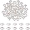 BENECREAT 925 Sterling Silver Beads 2.2mm Round Sterling Silver Beads Metal Spacer Beads Large Hole Silver Round Beads