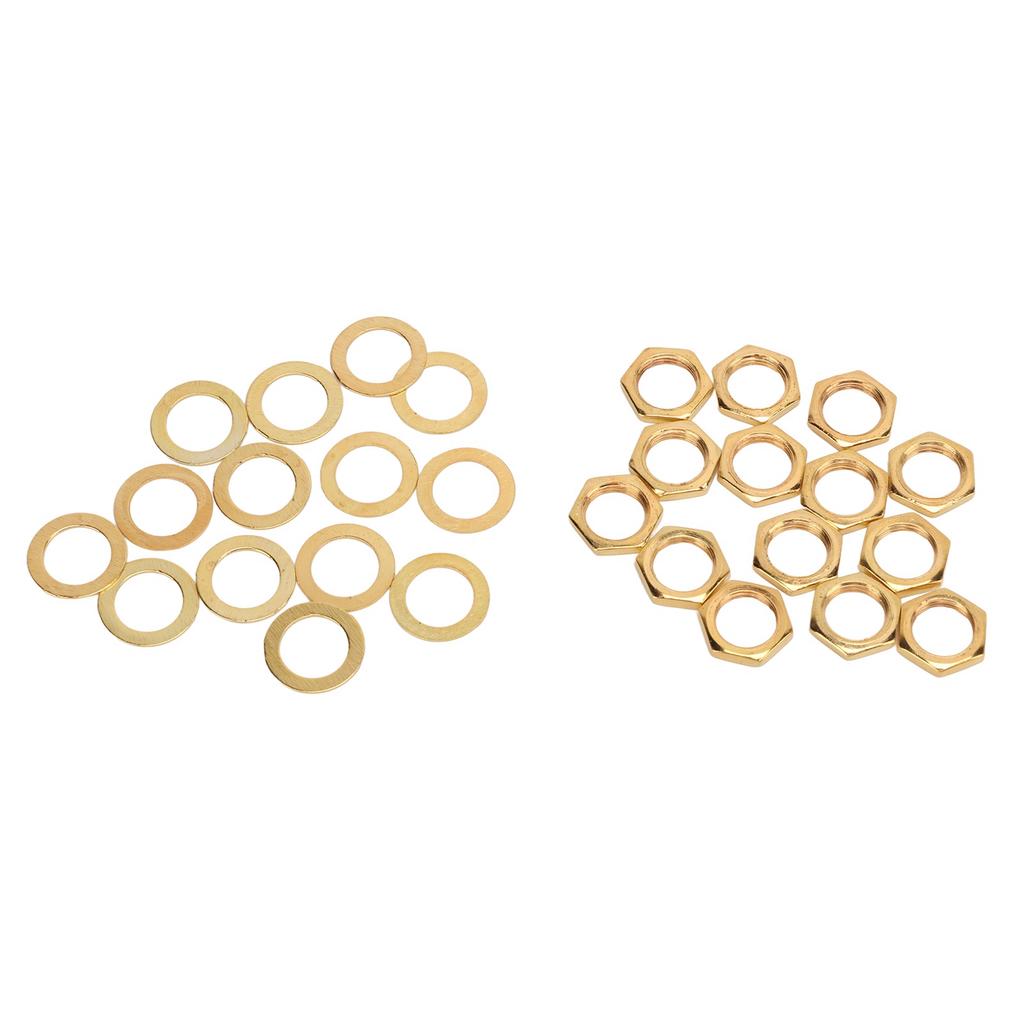 Nut Washer Kit Instrument Socket Connector Fasteners for Electric Guitar Bass M9 Female Thread