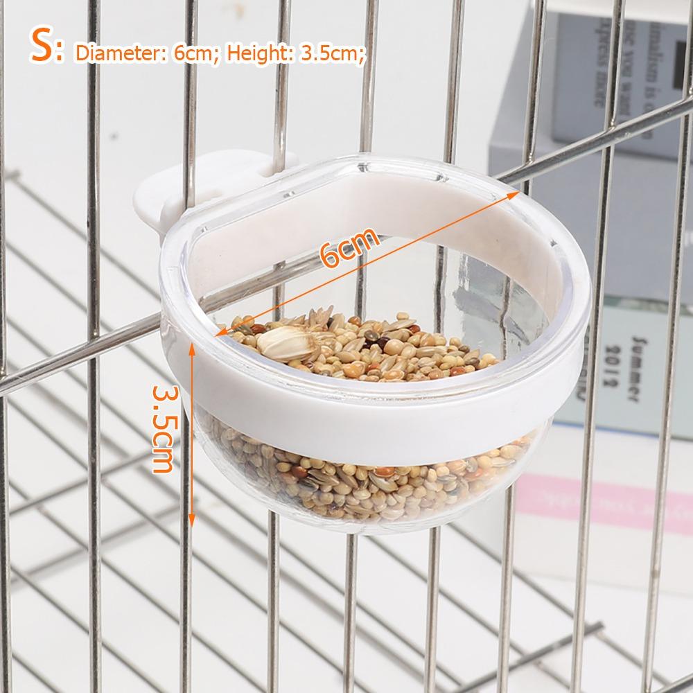 Detachable Parrots Food Cup Transparent Bird Feeder Sturdy Bird Food Dispenser  Pigeons