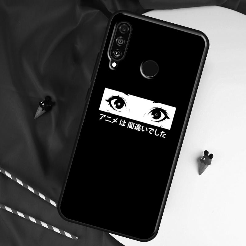 Sad Anime Aesthetic Senpai For Huawei Nova 12i 11i 8i 12s 9 10 SE Y90 Y60 Y70 Y72 Y61 Y91 P20 P40 P30 Lite P60 Pro Case