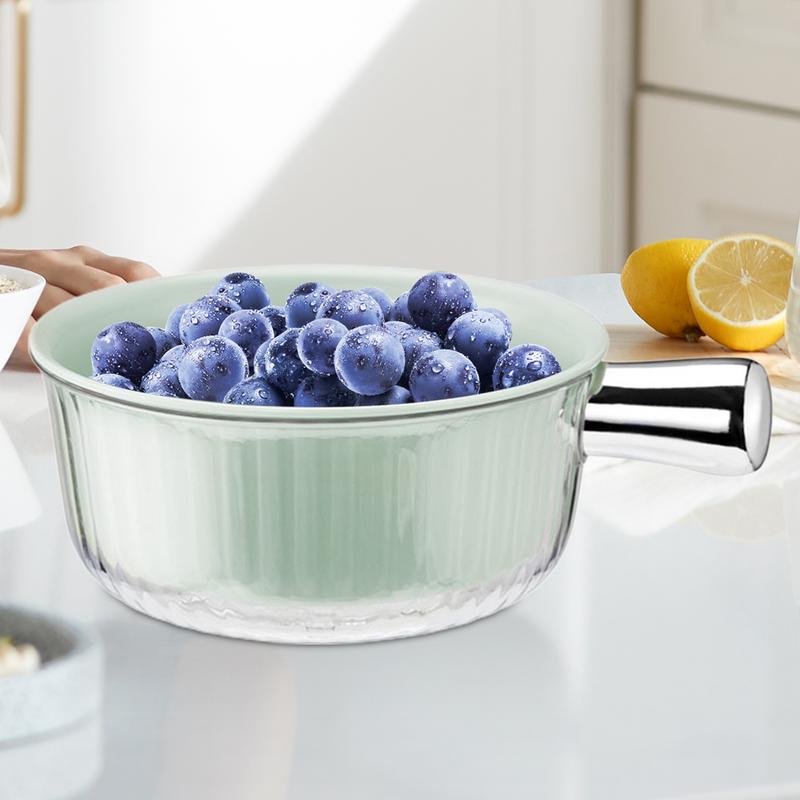 Fruit Wash Bowl Veggie Strainer With Handle Draining Basket Veggie Cleaner Bowl Portable Fruit Washer For Rinsing Food Draining