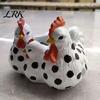 Creative Resin Sculpture Planter Chicken Family Planter, Cute Plant Pot, Decorative Office Desk Succulents Farmhouse Container for Indoor Outdoor