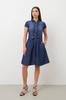 Jeanskleid mit Gürtel und Knöpfen in Blau