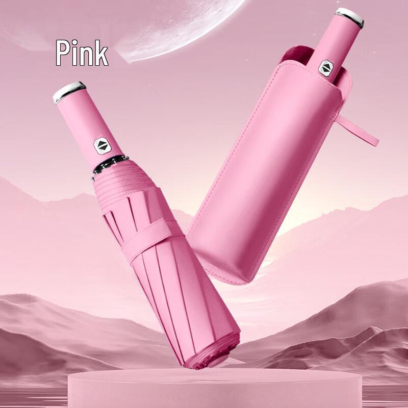 XuQing 10-Rib Full-Automatic Folding Umbrella with Reflective LED Light