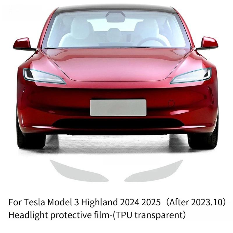 Car Clear TPU Transparent Headlight Tail Film Body Sticker Pre-Cut Paint Protection Decor Film for Tesla Model 3 Highland 2025