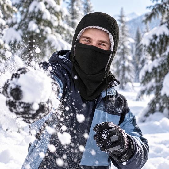 Full Face Mask for Winter Skiing Balaclava Hat, Windproof Ski Fleece Lined Thermal Gear Commuting Cover, Cozy Neck Warmer Men Women, Outdoor
