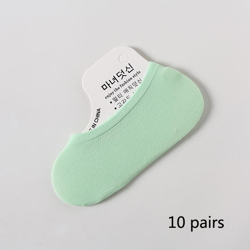 10 Pairs of Summer Ultra-thin Candy Color Invisible Small Size Ladies Disposable Socks Magic Socks Women Socks Women's Accessories