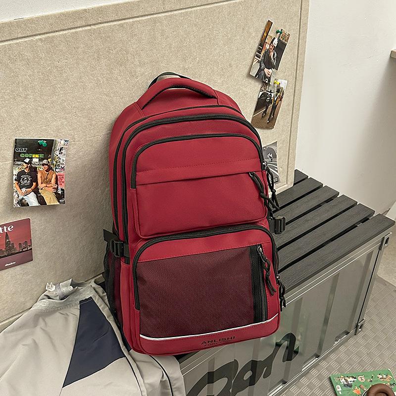 Japanese casual schoolbag male high school students simple large-capacity outdoor travel backpack female college students class backpack