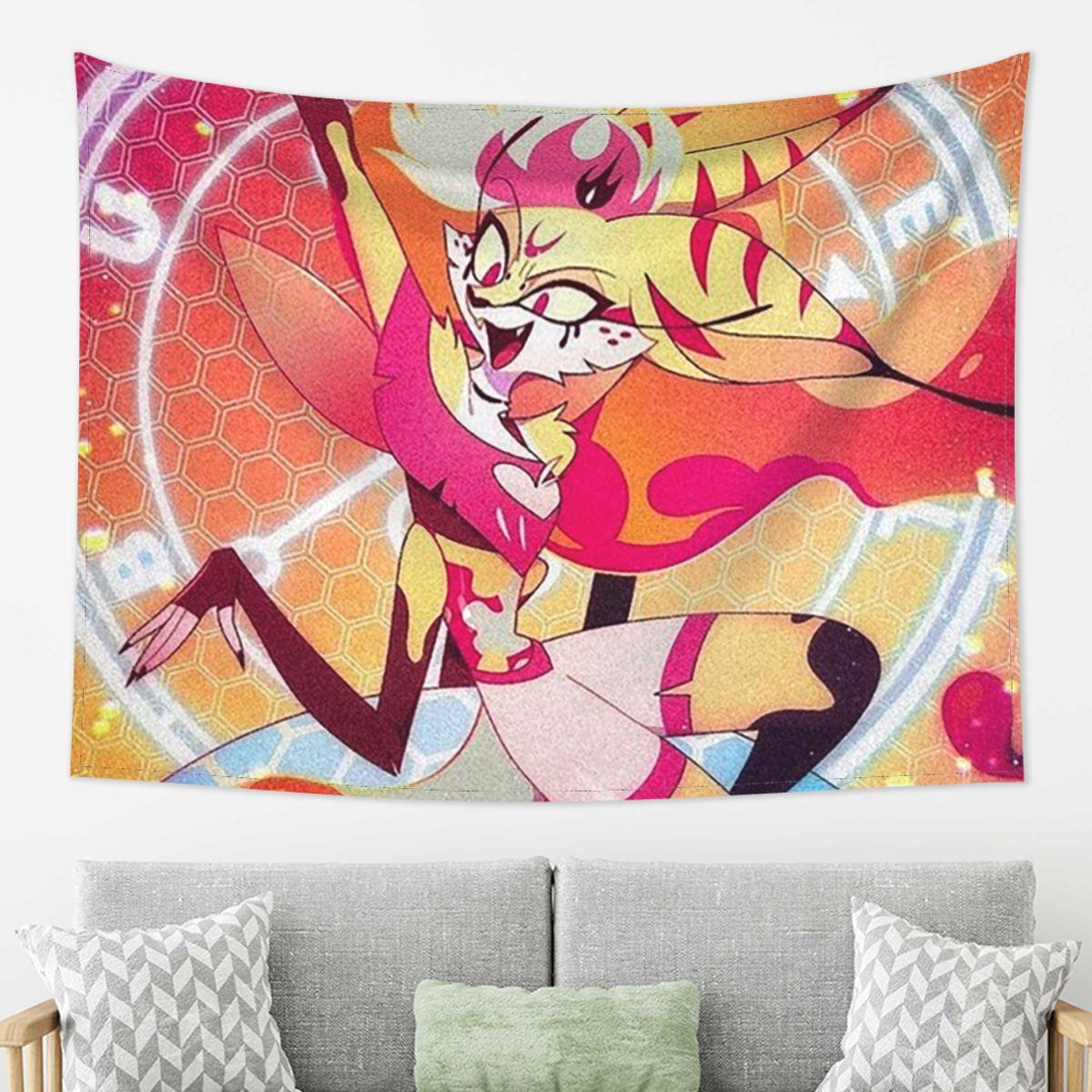 

Helluva Boss Beelzebub Tapestry Wall Hanging Aesthetic Home Decoration Tapestries for Dorm Room 74x94cm(29x37in)