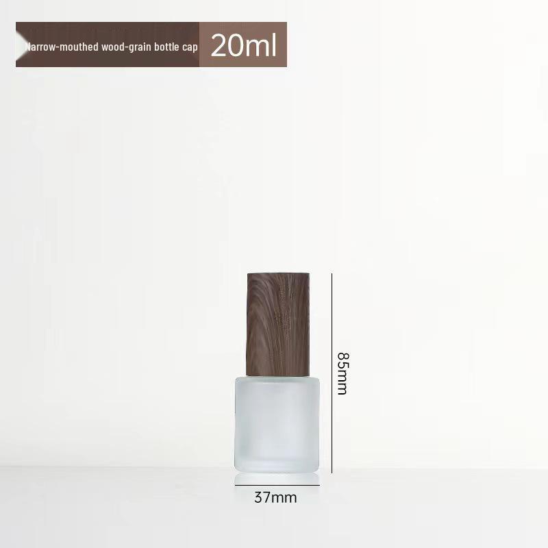 Tarro de Crema Cremosa Esmerilado con Veta de Madera - Botella Cosmética Sellada para Contorno de Ojos y Crema Facial Oscura Recargable
