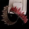 Luxuriöse schwarze und rote Kristall-Diademe für Frauen, Haarschmuck für Hochzeiten, Strass-Diadem, Brautkrone, Abschlussball-Accessoires