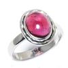 Natural Garnet Gemstone Handmade 925 Solid Sterling Silver Jewelry Ring S.7 W0l27