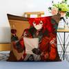 Game Genshin Diluc Cushion Cover Washable Linen Pillowcase Soft For Sofa Bed Cozy Home Room Decor