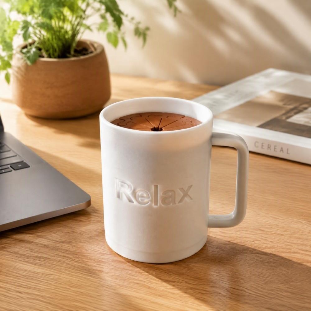 Portable Coffee Spill Fidget Toy 3D Printed Coffee Cup Retractable Toy Desktop Ornament