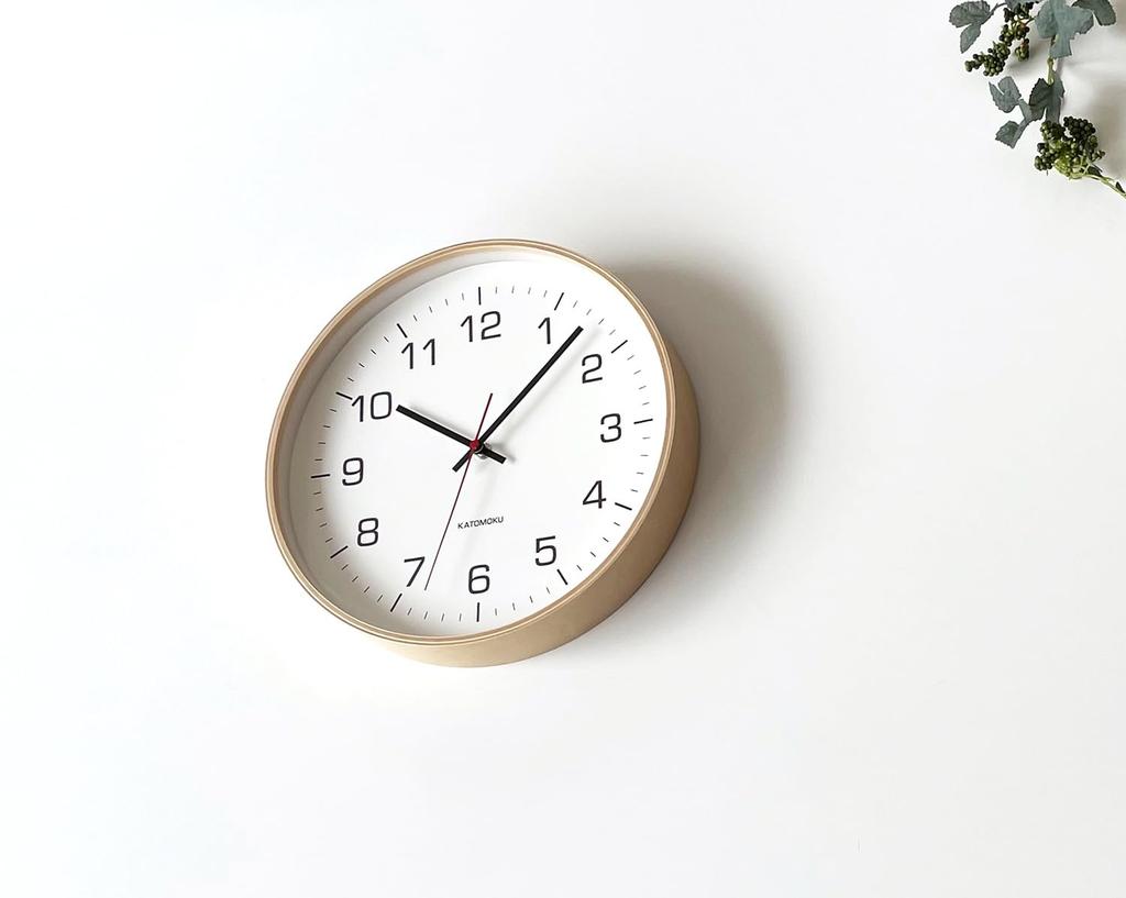 KATOMOKU Plywood Wall Clock 4 Natural Wall Clock with Continuous Second Hand km-61NA 304mm (quartz Clock)