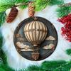 Wood Hot Air Balloon Wooden Sign, for Church Front Door Wall Hanging Decor Ideal, Home, Room, Farmhouse, Street, Shop, Garage, Bar, Garden, and Coffee