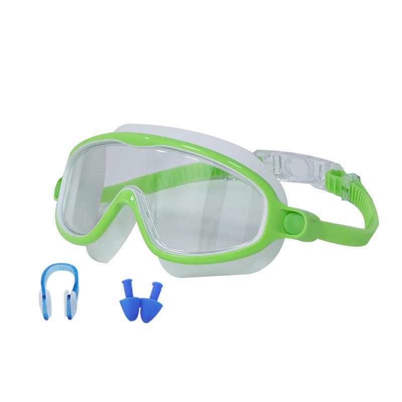 High-Definition, Anti-Fog, Waterproof Swimming Goggles with Earplugs for Adults