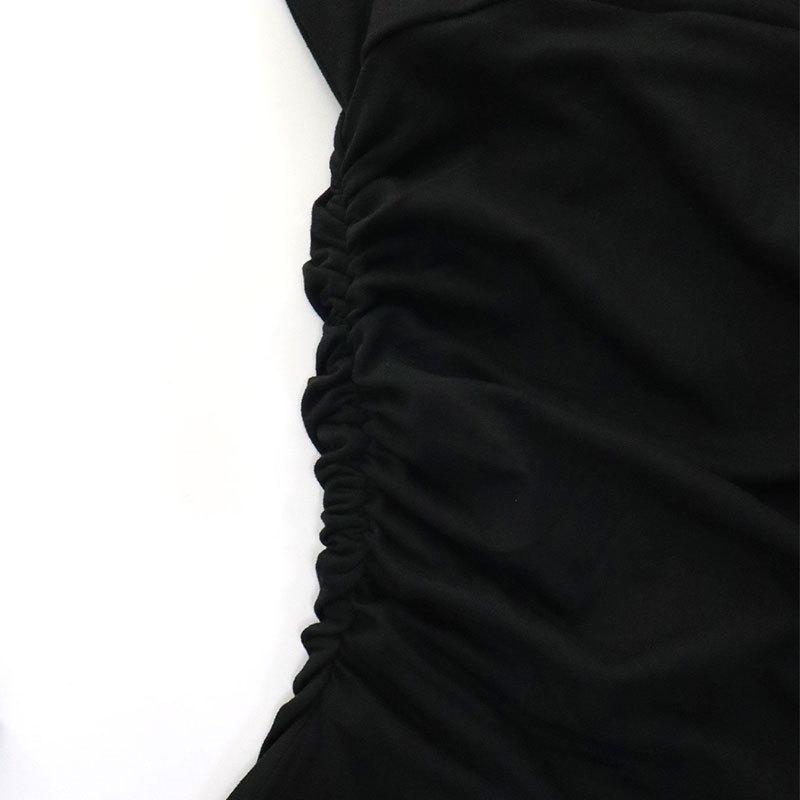 2024 Autumn Women's Backless Off-Shoulder Bell Sleeve Dress