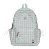 Schoolbag Plaid Backpack Female Middle and High School Students Simple Versatile Fashion Book Cute Stars Lightweight Travel Backpack